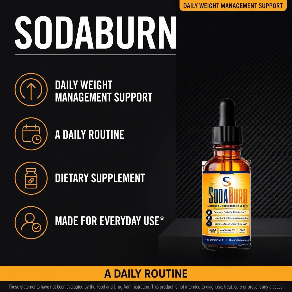 SodaBurn daily weight management support: a dietary supplement made for everyday use
