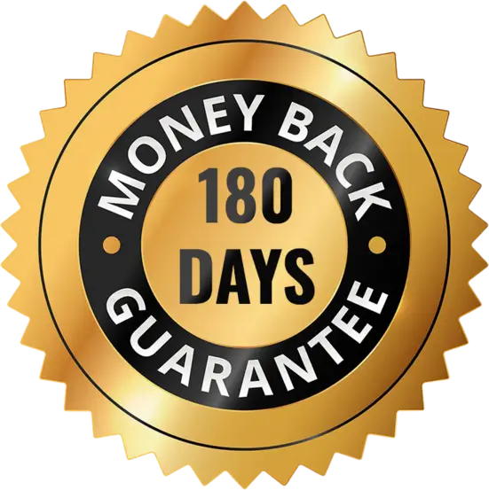 Sodaburn 60-day money-back guarantee badge, a buying term to compare directly against the Metabo Drops refund window