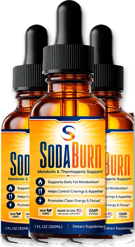 SodaBurn 3-bottle 90-day supply of weight-loss support drops